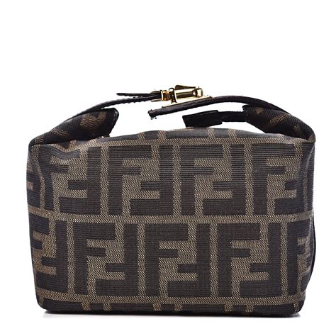 fendi zucca cosmetic case|FENDI Zucca Large Cosmetic Bag Tobacco.